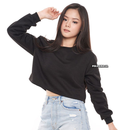 CROP SWEATER - BLACK