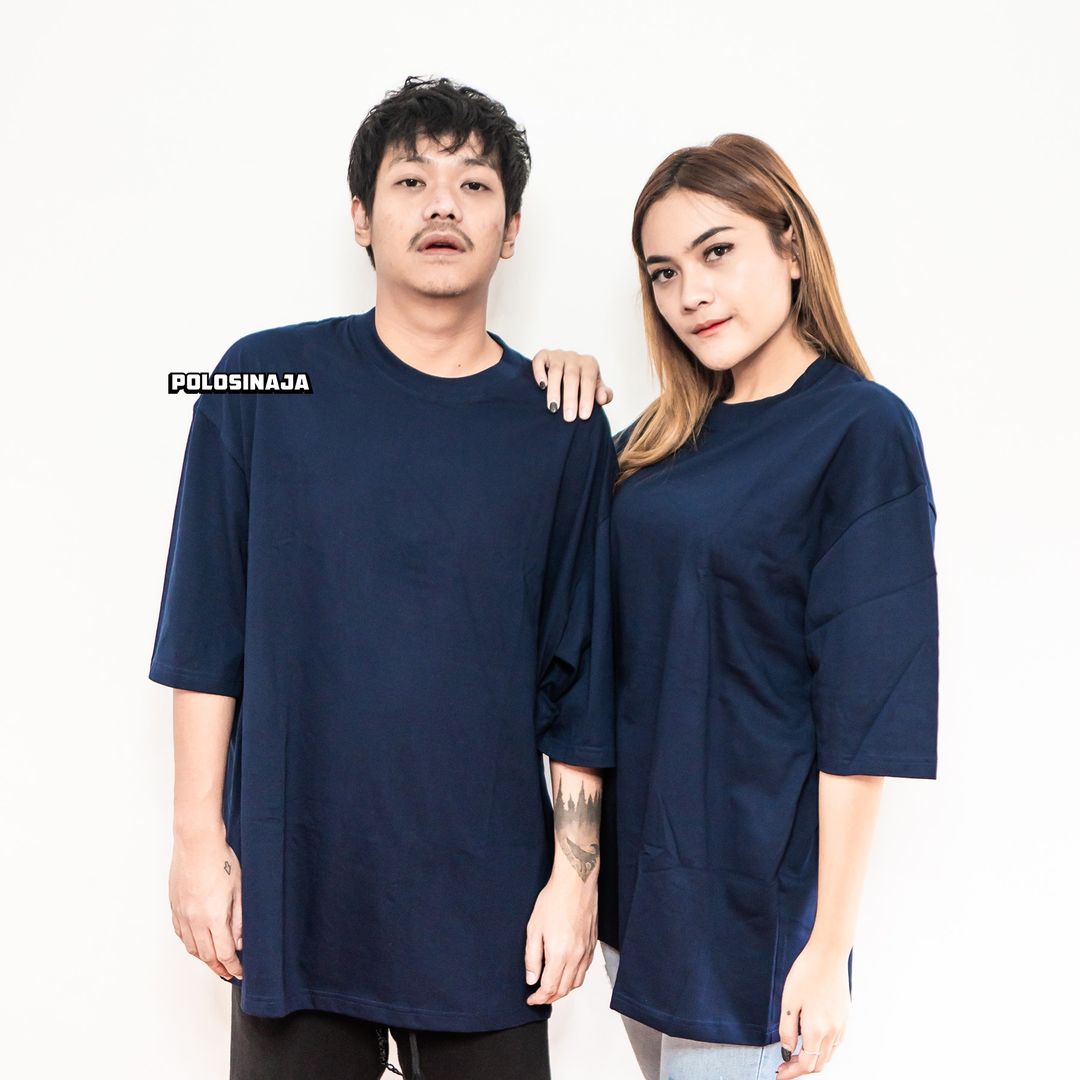 KAOS POLOS OVERSIZE - NAVY