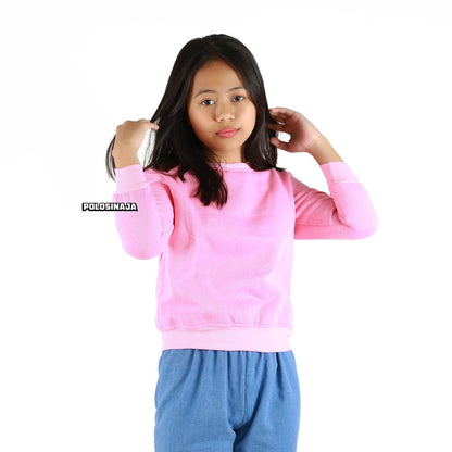 BASIC SWEATER ANAK - BABY PINK