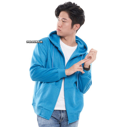 HOODIE ZIPPER - TURKISH BLUE