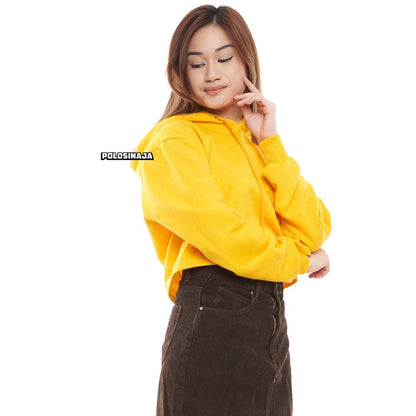 CROP HOODIE - YELLOW