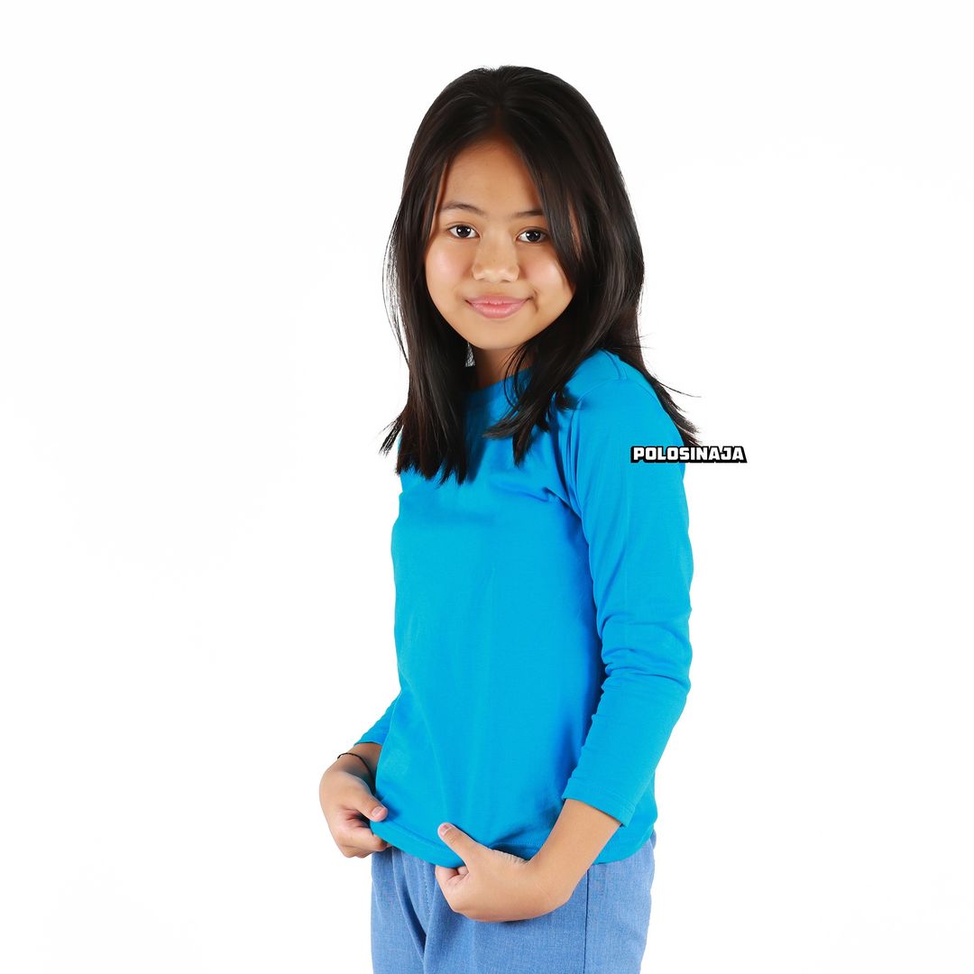 KAOS ANAK LENGAN PANJANG - TURKISH BLUE