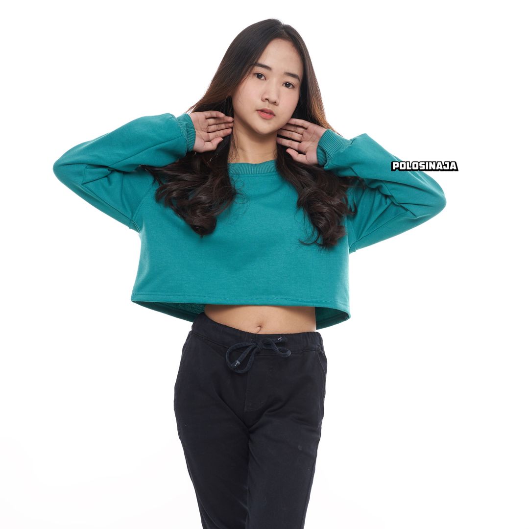 CROP SWEATER - TEAL