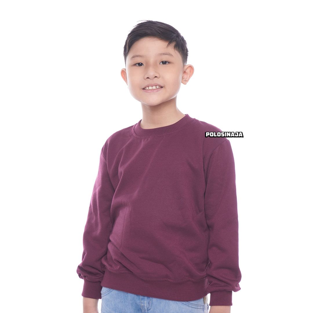 BASIC SWEATER ANAK - BURGUNDY