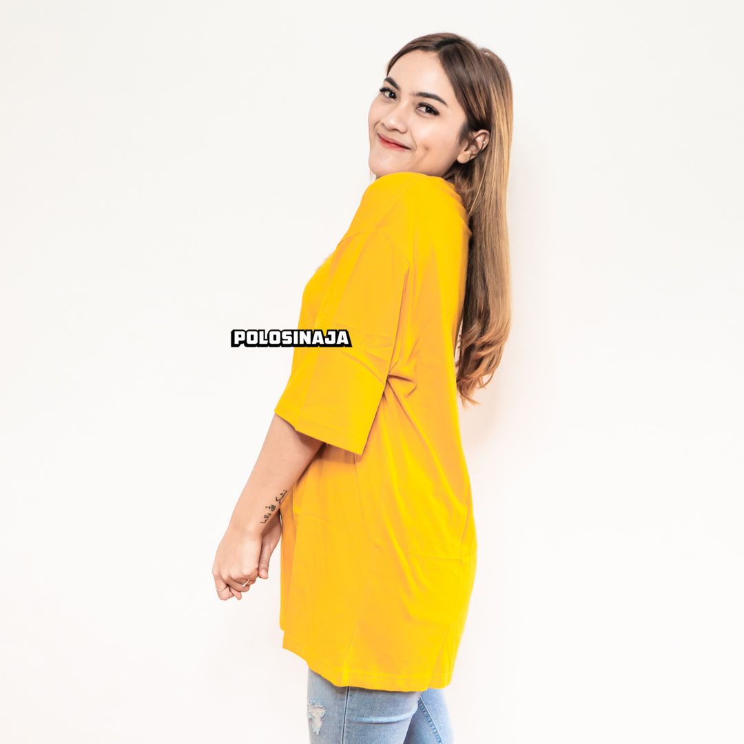 KAOS POLOS OVERSIZE - MUSTARD