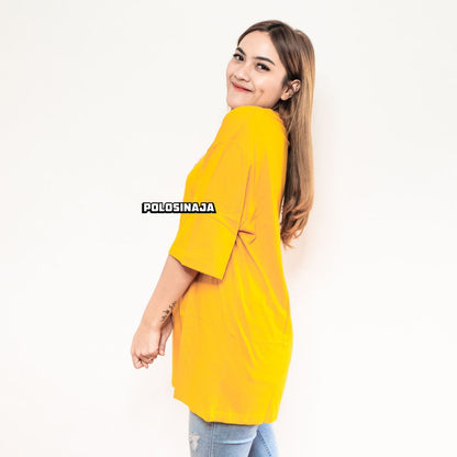 KAOS POLOS OVERSIZE - MUSTARD