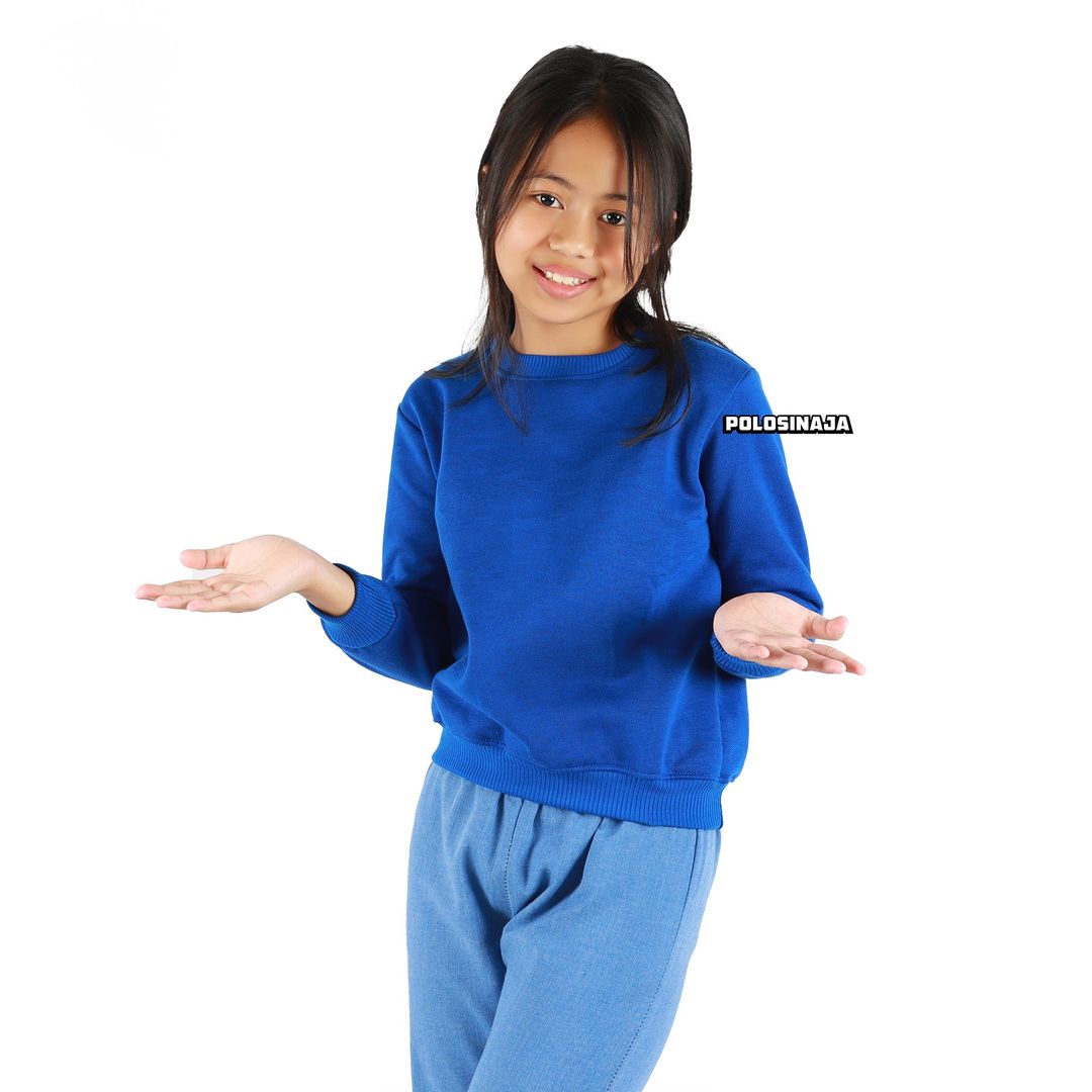 BASIC SWEATER ANAK - ELECTRIC BLUE