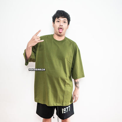 KAOS POLOS OVERSIZE - HIJAU ARMY