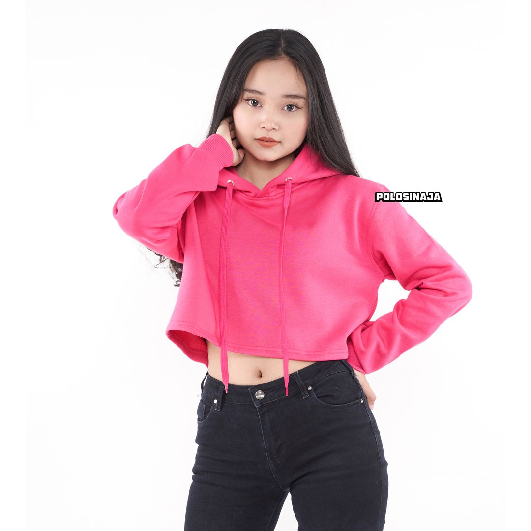 CROP HOODIE - PINK FANTA