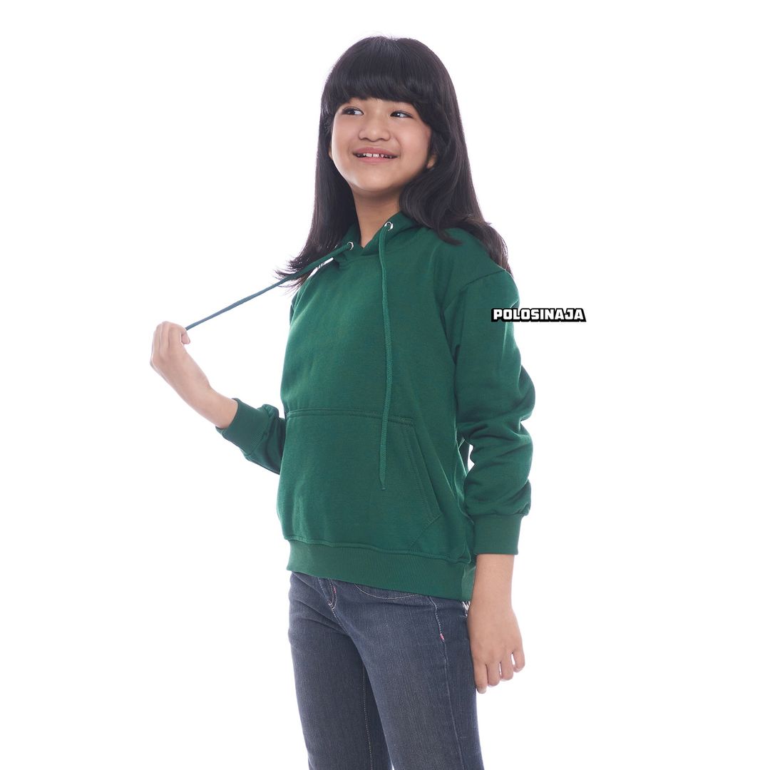 HOODIE JUMPER ANAK - HIJAU BOTOL