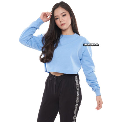 CROP SWEATER - BABY BLUE