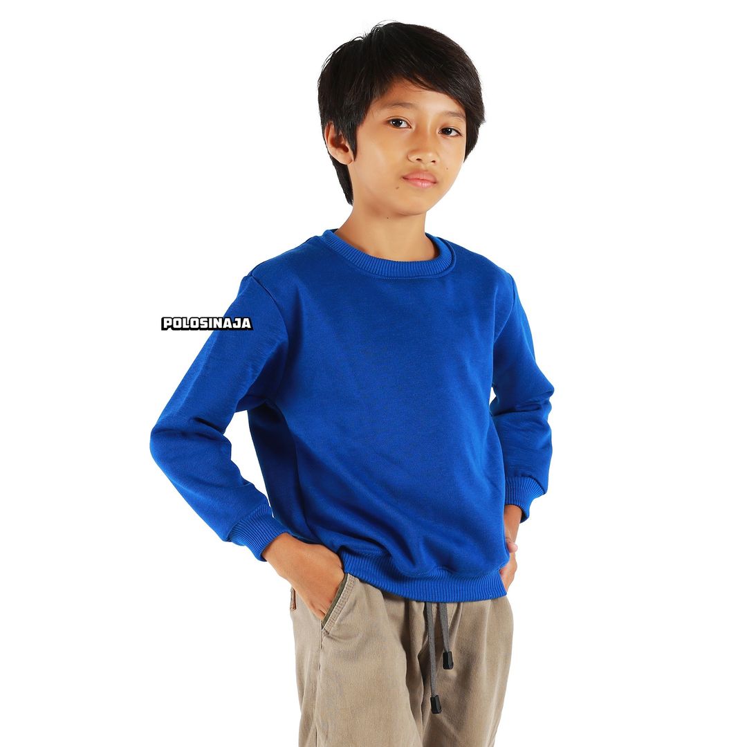 BASIC SWEATER ANAK - ELECTRIC BLUE