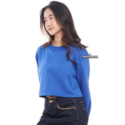 CROP SWEATER - ELECTRIC BLUE