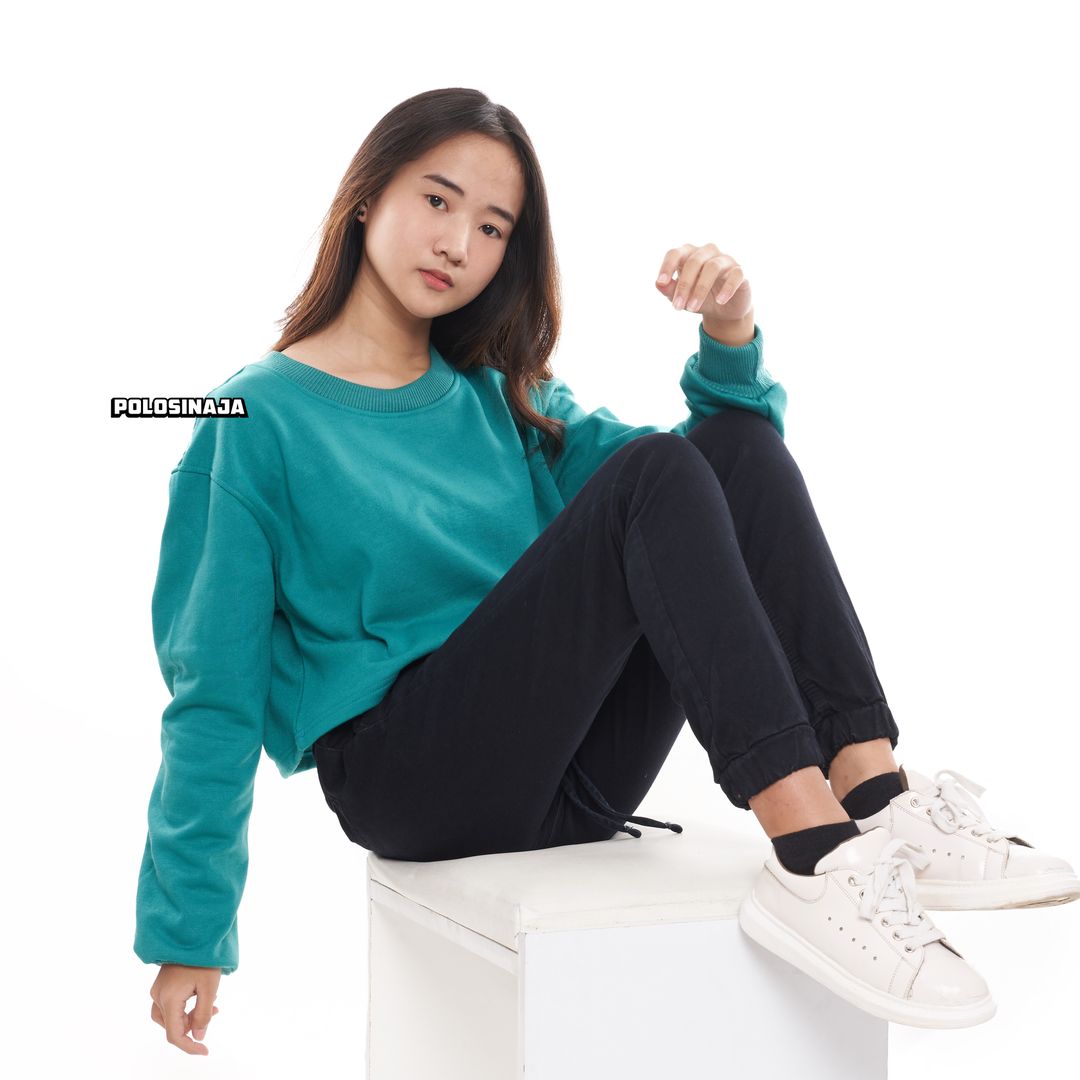 CROP SWEATER - TEAL