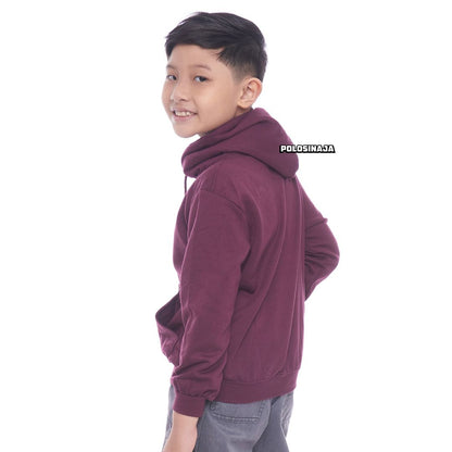 HOODIE JUMPER ANAK - BURGUNDY