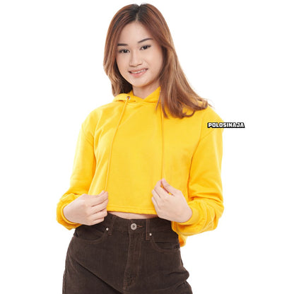 CROP HOODIE - YELLOW