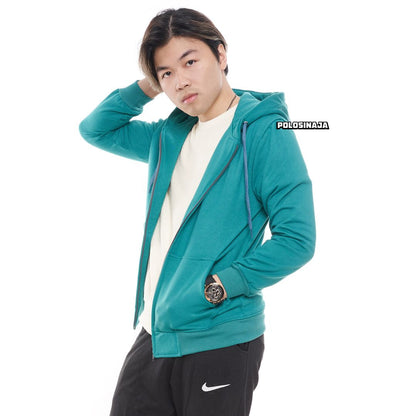 HOODIE ZIPPER - TEAL