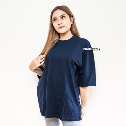 KAOS POLOS OVERSIZE - NAVY