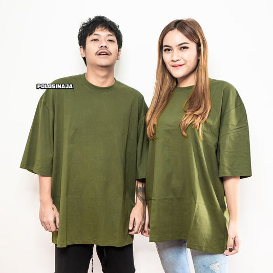 KAOS POLOS OVERSIZE - HIJAU ARMY