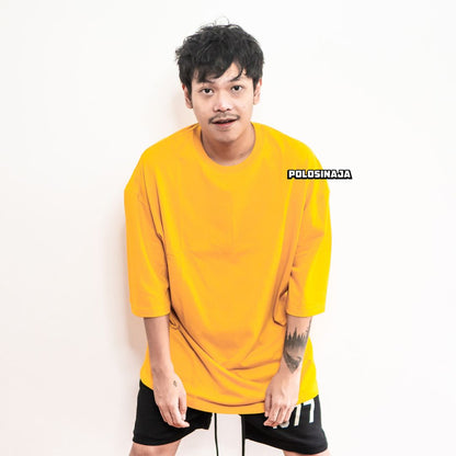 KAOS POLOS OVERSIZE - MUSTARD