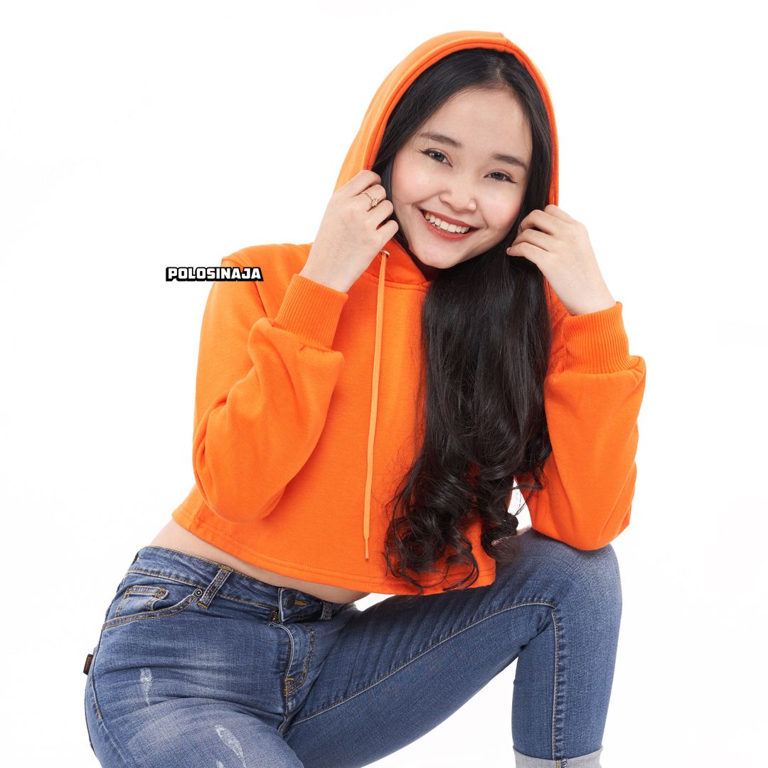 CROP HOODIE - ORANGE