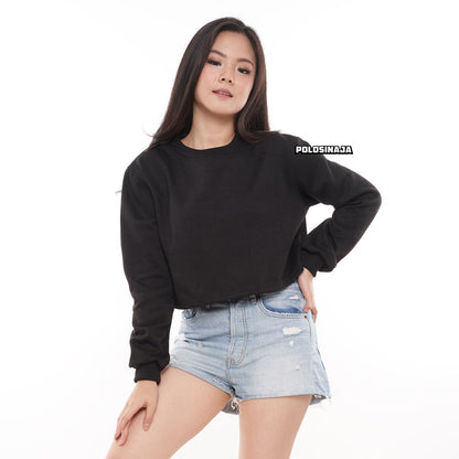 CROP SWEATER - BLACK