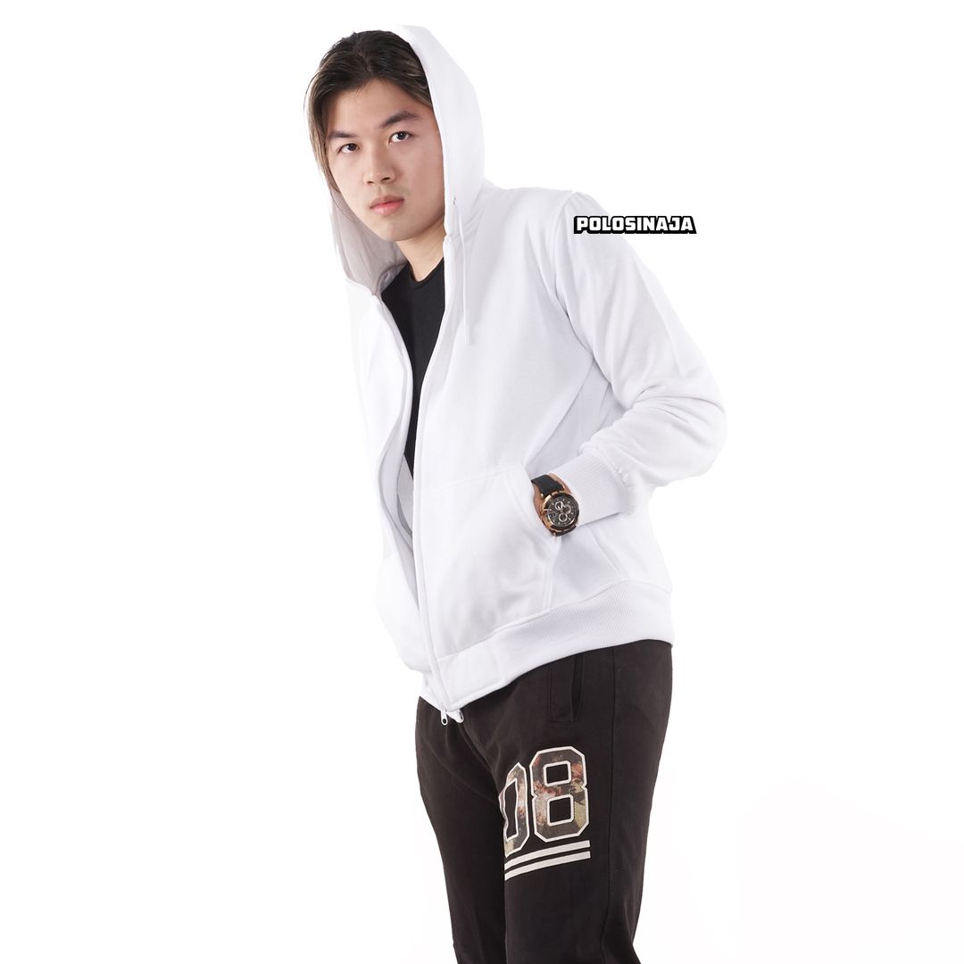 HOODIE ZIPPER - WHITE