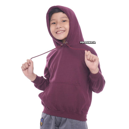 HOODIE JUMPER ANAK - BURGUNDY