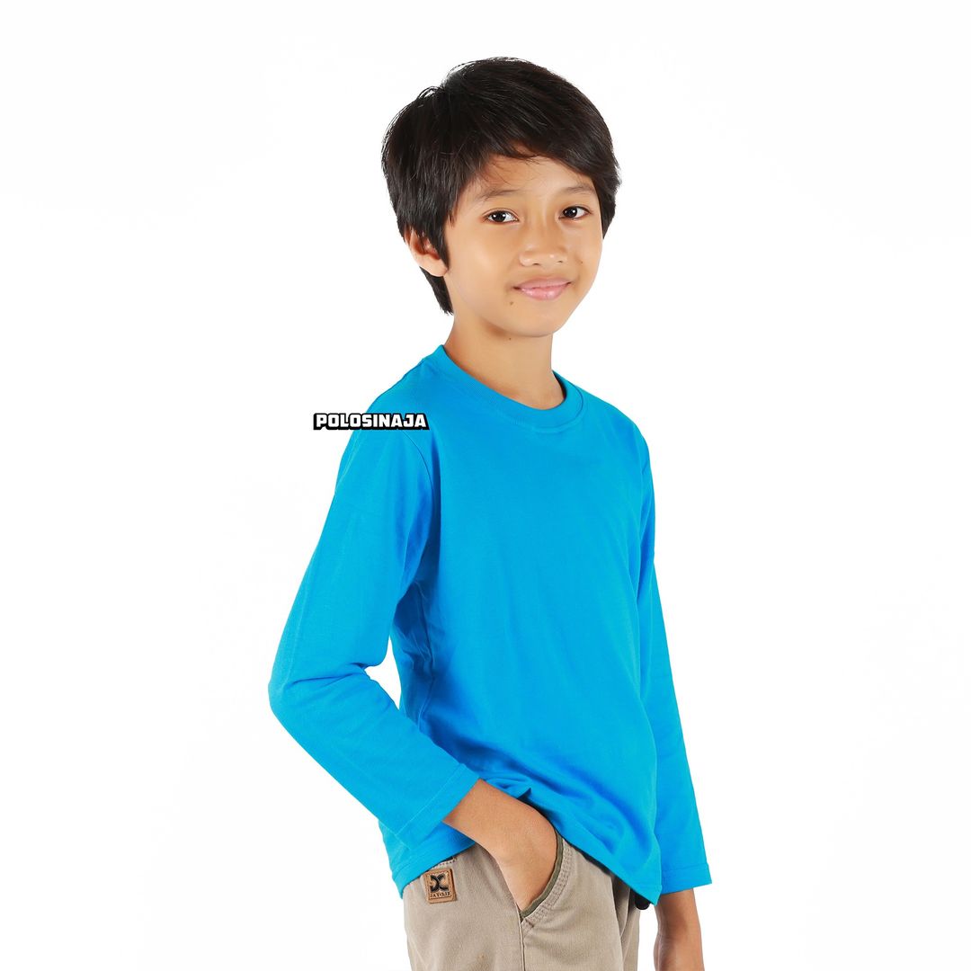 KAOS ANAK LENGAN PANJANG - TURKISH BLUE