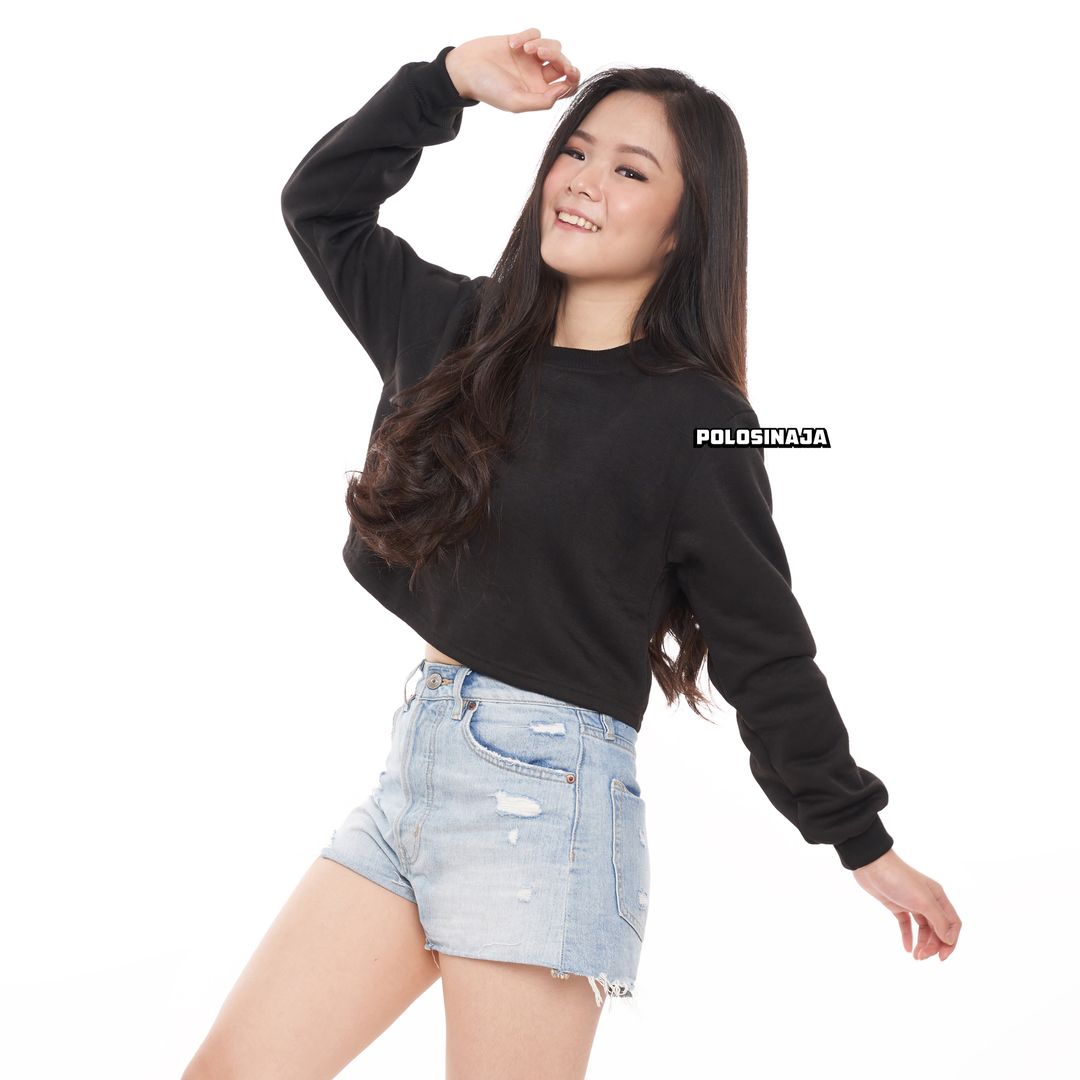 CROP SWEATER - BLACK