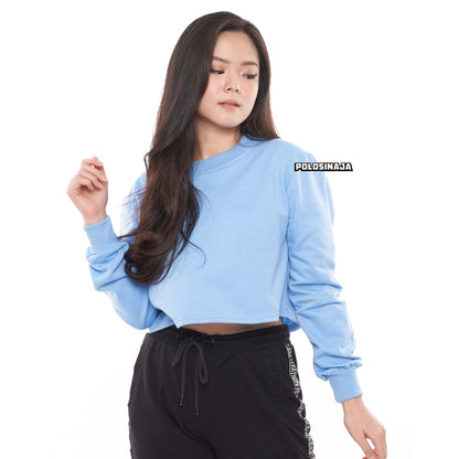 CROP SWEATER - BABY BLUE