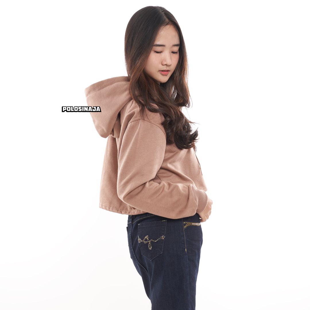 CROP HOODIE - BEIGE