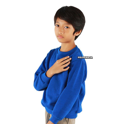 BASIC SWEATER ANAK - ELECTRIC BLUE