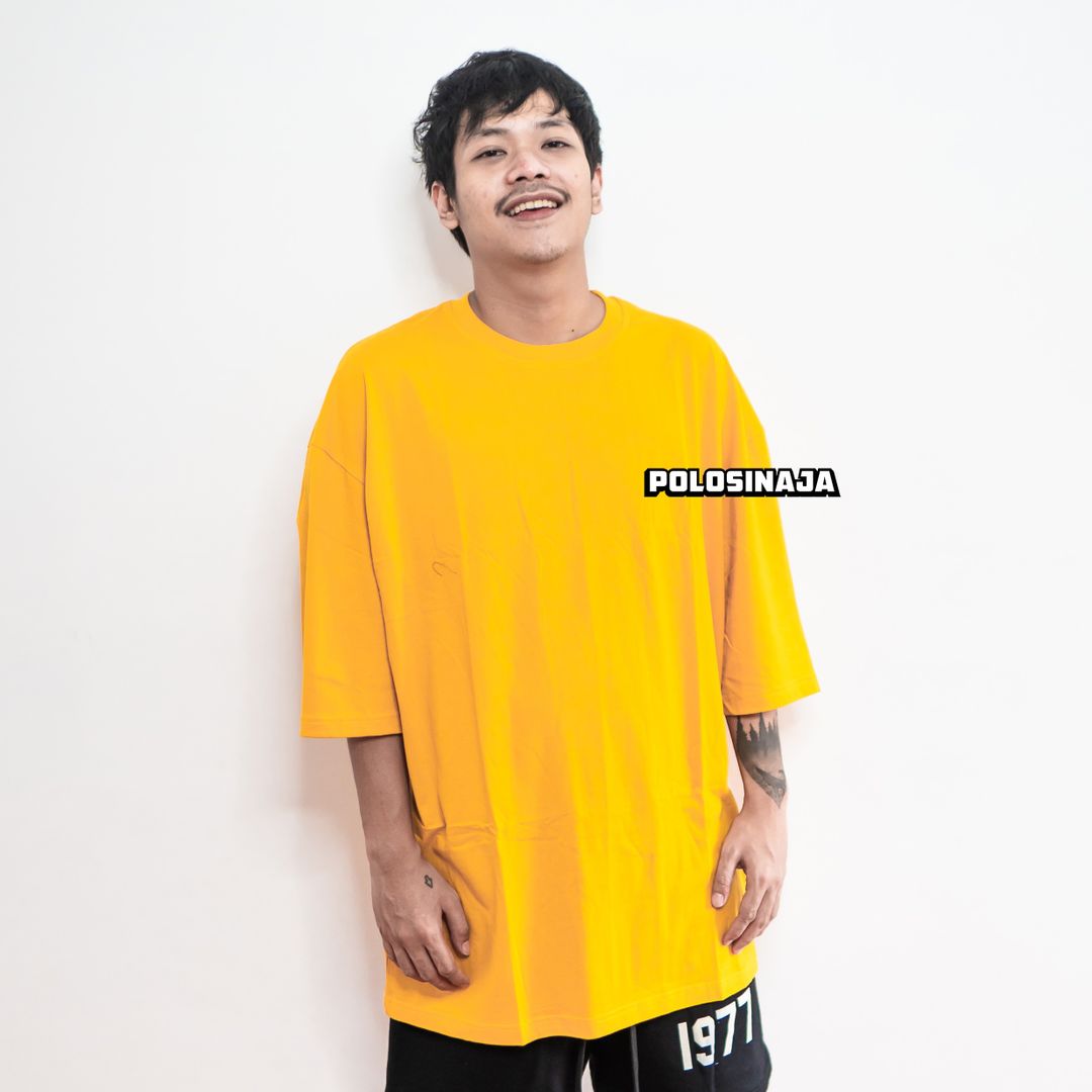 KAOS POLOS OVERSIZE - MUSTARD