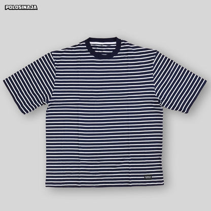 KAOS OVERSIZE STRIPE - NAVY PUTIH