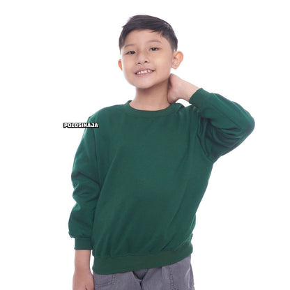 BASIC SWEATER ANAK - HIJAU BOTOL