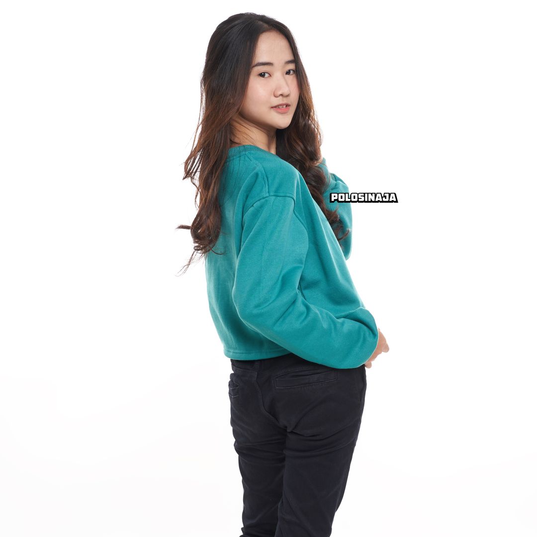 CROP SWEATER - TEAL